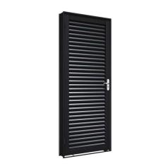 Imagem de Porta De A o De Giro Laminada 215x76cm Facilit  Lucasa Preto