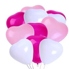 Imagem de NUOBESTY 50 balões de látex em forma de coração de 25 cm foscos, balões decorativos espessos, festivais de casamento, festa de aniversário, artigos de decoração