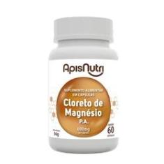 Imagem de Cloreto De Magnésio P.A. 600mg 60 Caps - Apisnutri