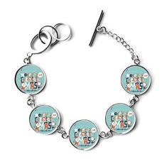 Imagem de DIYthinker Pulseira com estampa de rena e árvore de Natal