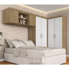 Imagem de Guarda Roupa Casal Modulado Luana Boreal/branco - Móveis Arapongas