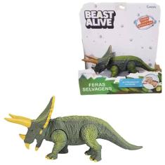Imagem de Boneco Beast Alive Feras Selvagens Tricerátops Com Luz E Som Candide Brinquedo Infantil