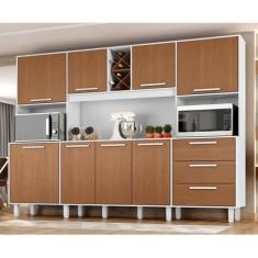 Imagem de Kit de Armários para Cozinha Mdp 8 Portas 3 Gavetas Apollo - Zanzini