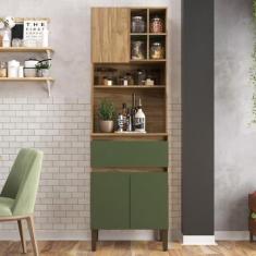 Imagem de Armário Kit Cozinha com 3 Portas, 1 Gaveta Ac4311 Carvalho Oak/Arbo