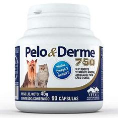 Imagem de Suplemento - Pelo & Derme 750 Para Cães Vetnil - 60 Cápsulas