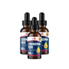 Imagem de Kit Com 3 - Coenzima Q10 100mg Por Porção e Vitamina E Sabor Menta em Gotas 30ml Celliv
