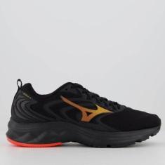 Imagem de Tênis Mizuno Space 4 Preto e Laranja-Masculino