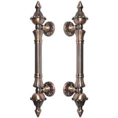 Imagem de Puxador Duplo 335mm Cobre Antigo Porta Pivotante