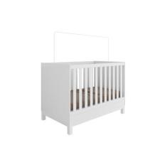 Imagem de Berço Louis Moveis Peroba Americano mini cama MDF, Branco