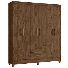 Imagem de Guarda Roupa 6 Portas Panamá Castanho Wood 953331 Moval