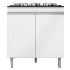 Imagem de Balcão Para Cooktop Adriana 2 Portas Com Tampo Branco