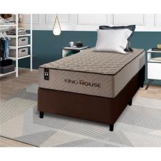 Imagem de Conjunto Cama Box Espuma San Diego Bege Solteiro 96x203x67