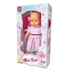 Imagem de Boneca Meu Bebê Vestido Rosa Coração Bebezinho Estrela