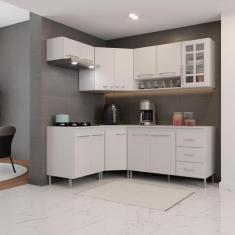 Imagem de Cozinha Modulada Completa Fidelitá Viena 6 Peças 340cm 12 Portas 3 Gav
