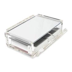 Imagem de Conjunto La Canasta, bandeja com suporte de cartas de canasta com 2 baralhos em caixa de acrílico com tampa deslizante e base giratória, mantém a pilha de cartas organizada, gira facilmente e gira