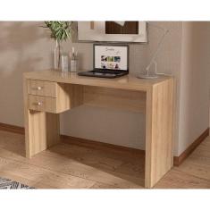 Imagem de Mesa Computador ME-4123 c/ 2 Gavetas Amêndoa - Tecno Mobili