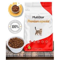 Imagem de Ração Seca Multi Star Cat Premium Especial Sabor Carne Para Gatos Adul