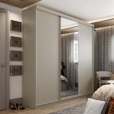 Imagem de Guarda-Roupa Casal 100% Mdf Bp Com 3 Portas E 1 Espelho Geneve - Rr Mó