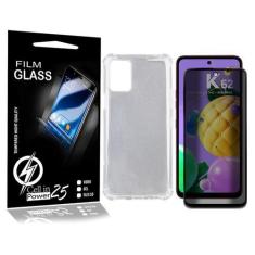 Imagem de Capinha Anti Impacto Transparente + Película Privacidade Para Lg K62 L