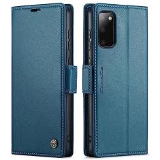 Imagem de QLTYPRI Capa carteira para Samsung Galaxy S20 FE, capa flip magnética de couro PU premium com [bloqueio RFID] compartimentos para cartão de crédito com suporte à prova de choque, capa protetora para