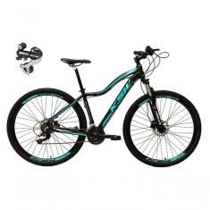 Imagem de Bicicleta Aro 29 Ksw Mwza 24v Câmbio Shimano Acera K7 Garfo Trava Freio A Disco - Preto/azul Tam.17