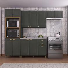 Imagem de Cozinha Completa Firenze 12 Portas 2 Gavetas 6171.131 Chumbo - Indekes