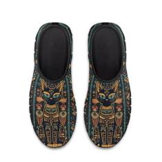 Imagem de GOSTONG Tênis masculino casual sem cadarço mocassim fácil antiderrapante respirável malha legal tênis de corrida para homens preto EUA 34-48, Gato secreto, 36