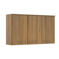 Imagem de Armário Aéreo Cozinha 120 Cm 3 Portas 1 Prateleira Ipê - Decibal
