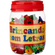 Imagem de Pote Brincando com Letras 173 Peças Pedagógico Pais e Filhos