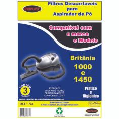 Imagem de Saco Descartável Aspirador De Pó Britânia 1000 / 1450 Com 3 Unidades