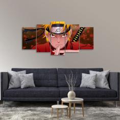 Imagem de Quadro Naruto Uzumaki Mosaico 5 Peças decorativo