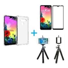 Imagem de Kit Tripé para LG K50s + Capa + Pelicula De Vidro 3D