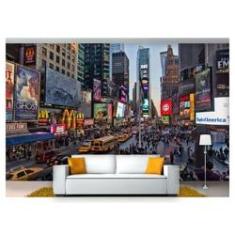 Imagem de Papel De Parede Cidade Time Square Ny Taxi 3D 6M² Ncd237