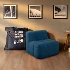 Imagem de módulo central sofá guldi popup linho azul