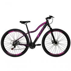 Imagem de Bicicleta Feminina Aro 29 Ksw Mwza Alumínio 27v Freio A Disco Mecânico - Preto-rosa Tam.15