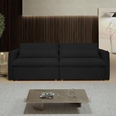 Imagem de Sofá Cama Retrátil e Reclinável Aurora Preto