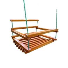 Imagem de Balanço gangorra infantil madeira verniz 35x35 suporta 80 kg - Shoppin