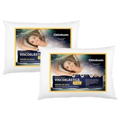 Imagem de Travesseiro Viscoelástico Visco Slim Kit c/ 2 Un (38x58) - Ortobom