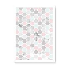 Imagem de Arte Maníacos Quadro Decorativo Favo Escandinavo - 23x16,25cm (Moldura em laca )