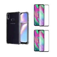 Imagem de Kit Capinha Celular Antichoque Compatível Samsung Galaxy A10s + 2 Películas Vidro 3D Cobre Toda Tela