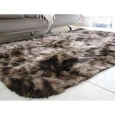 Imagem de Tapete Felpudo Para Sala ou Quarto Macio 1,40 X 2,00 Marrom Mesclado