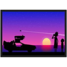 Imagem de Quadro Decorativo Rick And Morty De Volta Para O Futuro Nerd Geek Deco