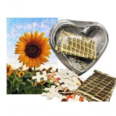 Imagem de Presente De Páscoa Diet Chocolate Para Idosos + 1 Quebra-cabeça Flores De 60 Peças