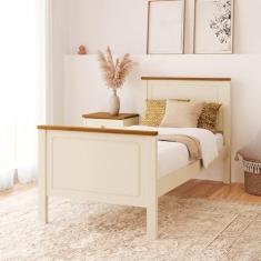 Imagem de Cama Solteiro Ananda Cabecasa Madeiramadeira Off-white/Mel
