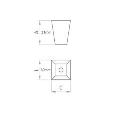 Imagem de Puxador Grenade Branco Fosco Ponto 1764 Linha Tradition Torralba