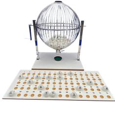 Imagem de Jogo Bingo Profissional Tabuleiro Em Madeira Bolas Ping-Pong