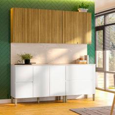 Imagem de Cozinha Compacta Art 8 Portas 3 Gavetas Freijó/ártico - Kits Paraná