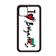 Imagem de I Love Bulgana Bandeira da Palavra Love Heart Ilustration para iPhone 11 Pro Max Capa para Apple Mobile Case Shell
