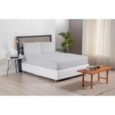 Imagem de Jogo de Lençol Casal Padrão Versatile Ponto Palito Simples 3 Peças Micropercal 300 Fios