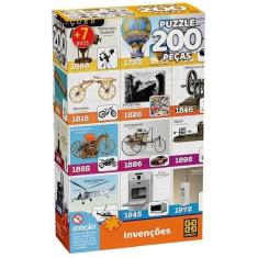 Imagem de Quebra Cabeça Puzzle 200 Peças Invenções Grow